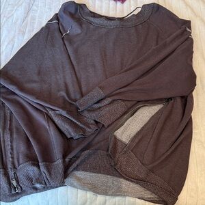 FP Movement by Free People Chocolate Brown Long Sleeve Pullover Hoodie